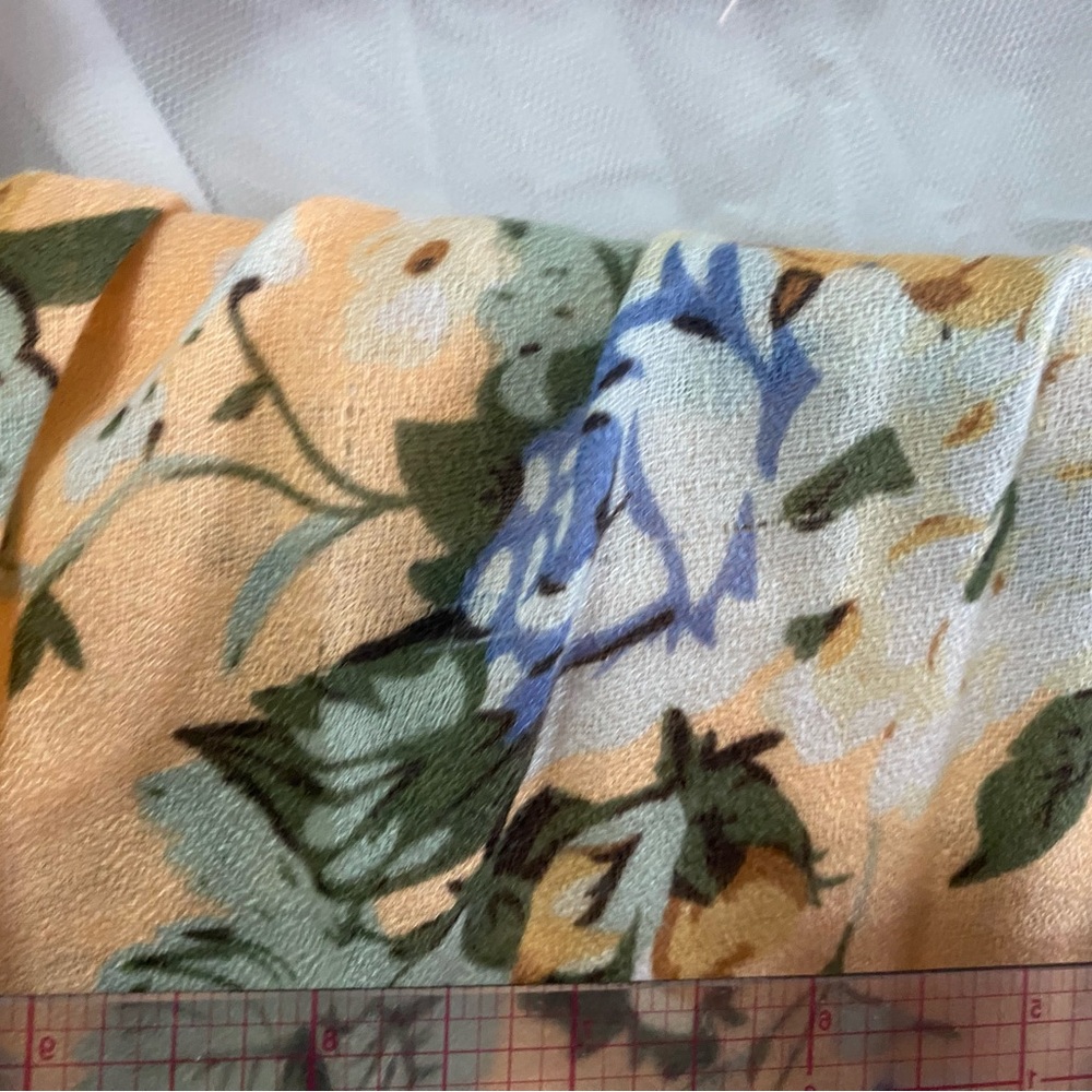 Ardene Peach Botanical Floral Infinity Scarf - Soft Boho Spring Floral - Picture 9 of 10